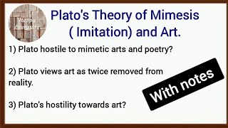 Platos Theory of Mimesis or Imitation and Art Literary Criticism and Theory HappyLiterature [upl. by Dorothee]