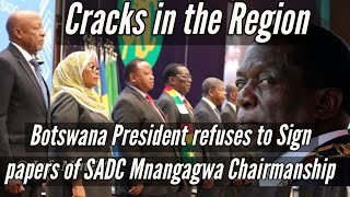 Cracks in the region  Botswana President refuses to sign Mnangagwa Chairmanship papers 🇿🇼 [upl. by Shaina]