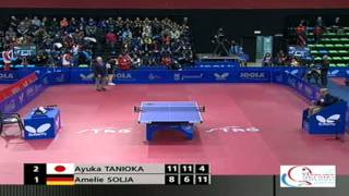 ITTF  ItTV Channel  Amelie Solja vs Ayuka Tanioka SF [upl. by Ahcsim61]