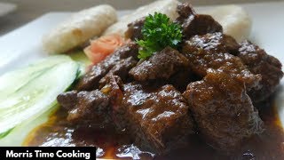 How To Make Jamaican Brown Stewed Beef Liver  Lesson 28  Morris Time Cooking [upl. by Matejka]