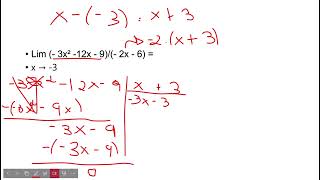 Exercício 3 limite envolvendo divisão de polinômios [upl. by Lucian337]