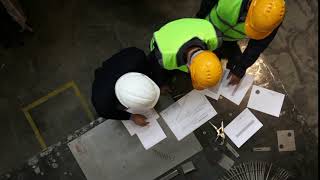 workers in hardhats at factory CZMS3H4 [upl. by Johathan]