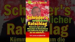 🔥 Gerhard Schröder Ratschlag an 🤡 Esken 🤡Klingbeil 🤡Kühnert Menschen in Deutschland SPD [upl. by Akit]