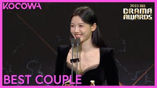 Best Couple Award Winners Song Kang amp Kim Yoo Jung  2023 SBS Drama Awards  KOCOWA [upl. by Naida891]