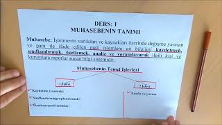 1MUHASEBENİN TANIMI VE İŞLEVLERİ FONKSİYONLARI [upl. by Novyad]