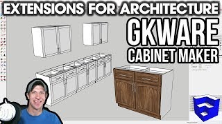 SketchUp Extensions FOR ARCHITECTURE  Easy Cabinets with GKWare Cabinet Maker [upl. by Ahseinaj]