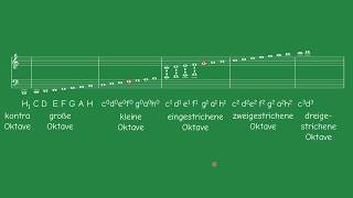 Noten lesen Notenschlüssel Tonhöhe  Musik  SchoolHelpDE [upl. by Llenad]