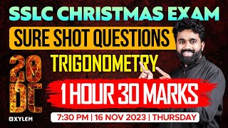 SSLC Christmas Exam  Maths  Trigonometry  Sure Shot Questions  1 Hour 30 Marks  Xylem SSLC [upl. by Naved939]