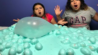 6 GALLONS OF SUPER FLUFFY EASTER EGG SLIME  MAKING A GIANT SUPPER FLUFFY SLIME [upl. by Kcuhc358]