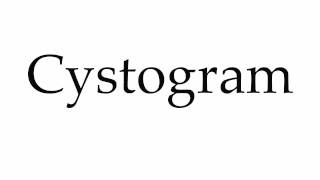 How to Pronounce Cystogram [upl. by Nyladnohr383]