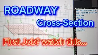 INTRODUCTION TO ROADWAY CROSSSECTION  PAY ITEMS INCLUDED [upl. by Balsam]