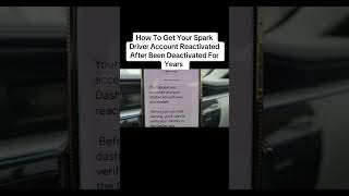 How To Get Your Spark Driver Account Reactivated After Deactivation reactivate sparkdriver spark [upl. by Oehsen724]