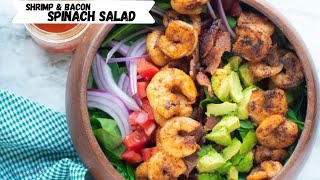 SHRIMP AND BACON SPINACH SALAD [upl. by Ellicott]