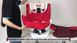 【REEBABY】Baby car seat Murphy 916ISOFIX Install and remove the car seat cloth Group0123 [upl. by Ttelrahc]