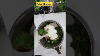 palak ki chatni with dahi youtubeshorts ytstudio ytshorts shorts palakrecipe chutney trending [upl. by Eel]