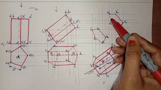 Projection of Solids Pentagonal Prism [upl. by Anerys876]