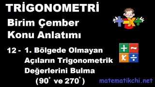 Trigonometri  Birim Çember Konu Anlatımı 12  90 ve 270 referansı ile trigonometrik değerleri bulma [upl. by Brucie]