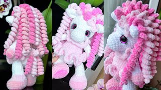 Cutest UNICORN crochet 33cm13quot  Video tutorial  Part 1  Unicorn crochet pattern ETSY [upl. by Hanad]