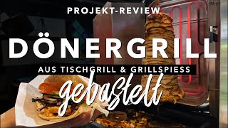 DÖNERGRILL aus Tischgrill und Grillspieß gebastelt  BASTELN AT ITS BEST [upl. by Garnes]