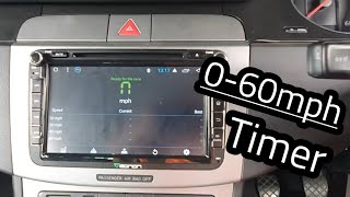 The 060 mph timer Drag Racer app you MUST have  Android and Apple  Head unit [upl. by Etyam]