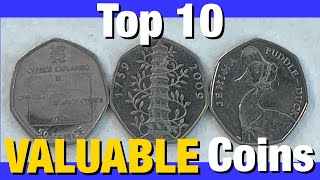 2022 Top 10 Rare and Valuable 50p UK Coins  What is My 50p Worth [upl. by Ward]