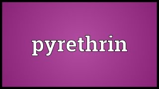 Pyrethrin Meaning [upl. by Tiana]