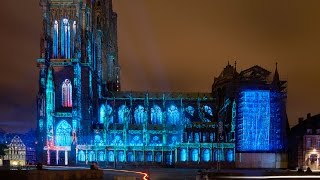 quotLUMIÈRE INTEMPORELLEquot  ILLUMINATIONS 2016 CATHÉDRALE DE STRASBOURG [upl. by Paschasia605]