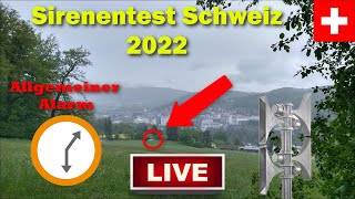 🚨🔊 LIVE Sirenentest Schweiz 2022  Allgemeiner Alarm [upl. by Eldoree]