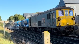 BR Blue 73201 ‘Broadlands’ amp 73119 in Dutch Civil Engineers Livery RHTT near Faversham with a 2 tone [upl. by Ttennaj843]