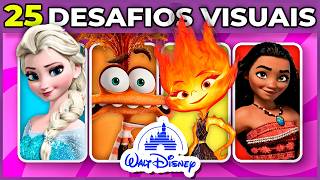 🏰 25 DESAFIOS VISUAIS DISNEY  Moana  Divertida Mente  Toy Story  Encanto  Frozen  macaquiz [upl. by Tjader]