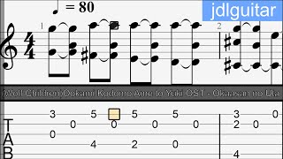 Wolf ChildrenOokami Kodomo Ame to Yuki OST  Okaasan no Uta GUITAR TAB [upl. by Peirsen538]