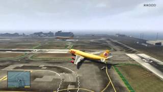 GTA V How To Get To The Airport amp Fly A JUMBO JET INCLUDING CRASHES [upl. by Pinkham]