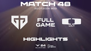 Full Highlights GEN vs DK  Match 48  LCK Mùa Hè 2024 [upl. by Dyun404]