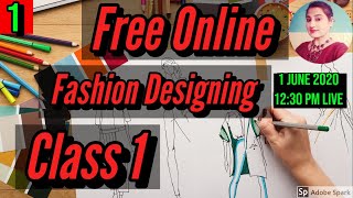 Free Online Fashion Designing Course CLASS 1  How To Draw BODICE Block [upl. by Ataliah]