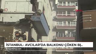 İstanbul Avcılarda balkonu çöken bina kontrollü şekilde yıkıldı [upl. by Leasia]