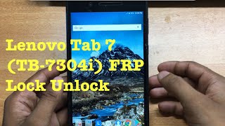 Lenovo Tab 7 TB7304i FRP Lock Unlock  GSMAN ASHIQUE [upl. by Amieva]