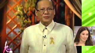 PNoy Charo tell Kris to continue spreading love [upl. by Anivek686]