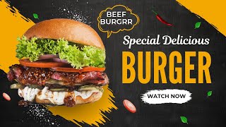 beef burger special recipe 🤤  smash beef burger homemade cheesy amp juicy burger at home [upl. by Ecydnak]