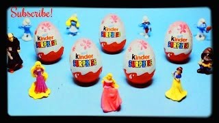 Kinder Surprise Eggs Peppa pig Surprise Eggs smurfs dora Маша и Медведь angry birds [upl. by Arihsay]