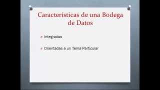 Qué es una Bodega de Datos  Elementos y Características [upl. by Eisso]