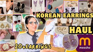 🫶MEESHO KOREAN EARRING STARTS AT JUST Rs 80😳 BEST QUALITY👍 meesho koreanearrings meeshohaul [upl. by Anu]