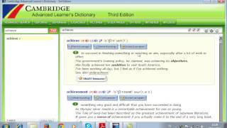 How to use Cambridge Advanced Learners Dictionary [upl. by Eramat674]