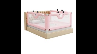 Installation for 5 Kids Stations Baby Bed Rail Guard [upl. by Wendin850]