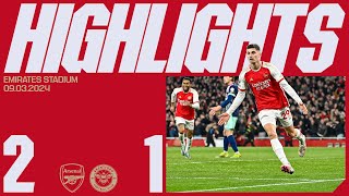 HAVERTZ WITH THE WINNER  Arsenal vs Brentford 21  Premier League Highlights [upl. by Hazlip]