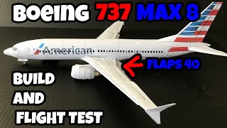 Boeing 737 MAX 8 Papercraft 172 Scale  Stop Motion Build and First Flight [upl. by Nwahsiek]