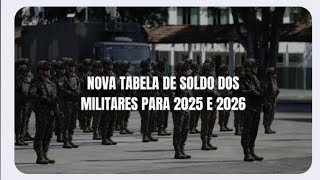 Tabela salarial forças armadas 2025 e 2026  Conheça os direitos dos militares em relação ao soldo [upl. by Noissap]