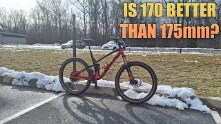 170mm Cranks VS 175mm MTB [upl. by Elbertine55]