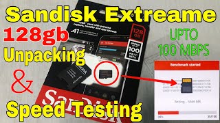 SanDisk Extreme 128GB MicroSD Card Speed Testing amp Unpacking [upl. by Ynnam389]