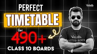 Perfect Timetable to get 490 in Class 10 Boards 3 Months Strategy  CBSE 2025  Shimon Sir [upl. by Opalina]