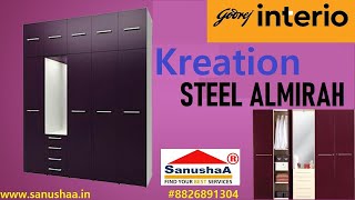 Godrej Interio Kreation Wardrobe  Godrej Interior Modern Modular Cupboard  Designer Steel Almirah [upl. by Armahs112]